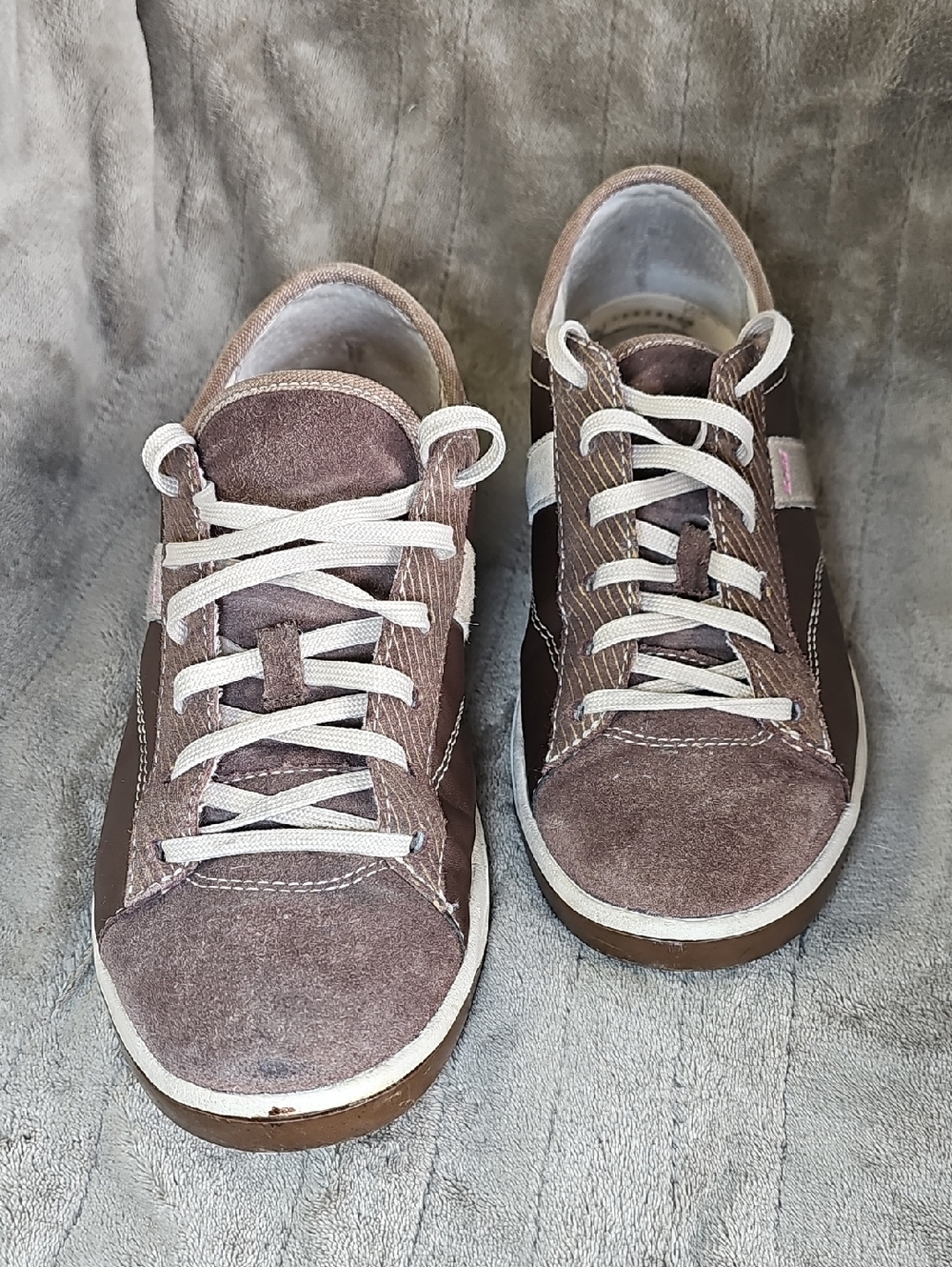 Keds Brown Suede Lace-Up Sneakers with Cream Laces